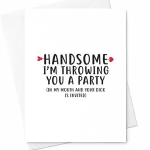 Funny Naughty Valentine's Day Greeting Card For Husband C-103