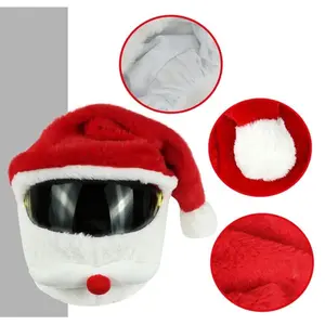 Full Helmet Design Motorcycle Helmet Christmas Hat Fun Santa Claus Motorcycle Helmet Cartoon American Style Christmas Helmet