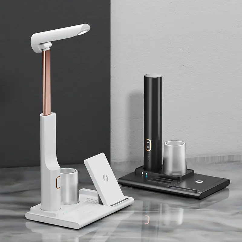 Wireless Charger of Desk Lamp - White X5 (Wireless Charging for mobile phones and eye protection table lamp)