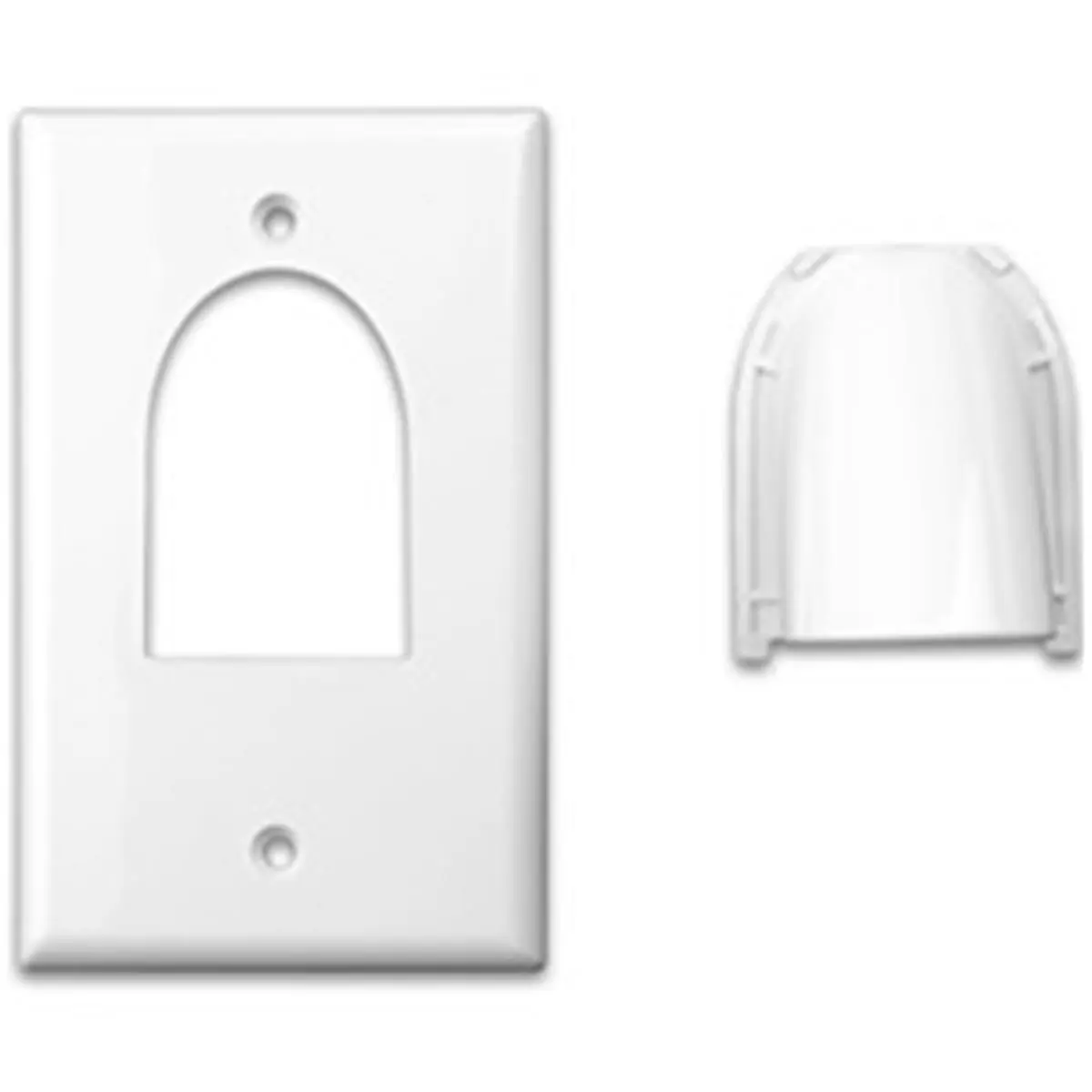 212 MAIN Single Gang 2-Piece Wall Plate, Ivory, Space Saver, J-Box Fitting, Easy Install, Removable