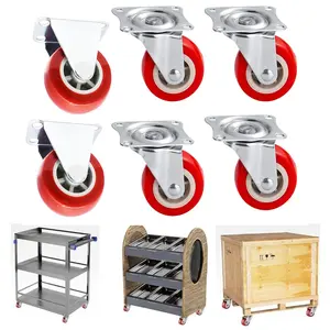 1.5 Inch Rotating and Fixed Hard Rubber Casters, Durable Furniture Wheels for Workbenches & Cabinets, Furniture Moving Wheel, Smooth Rolling Design, Swivel Wheels