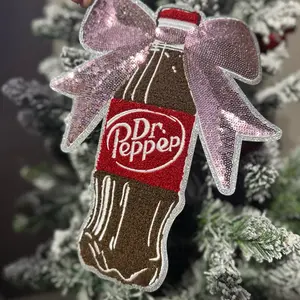 Dr Pepper Chenille Patch Crewnecks Sweatshirt for Women - Comfortable Hoodie, Ideal for Casual Wear - Pullover, Sweatshirts, Womenswear, Tops