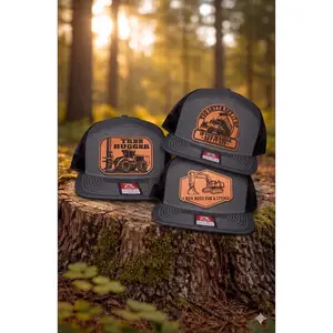 Heavy Equipment Leather Patch Hats