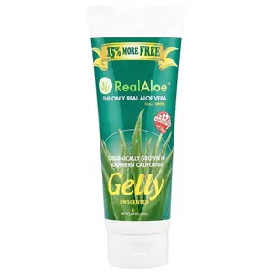 Real Aloe Aloe Vera Gelly, Unscented, 8 oz (230 ml)
