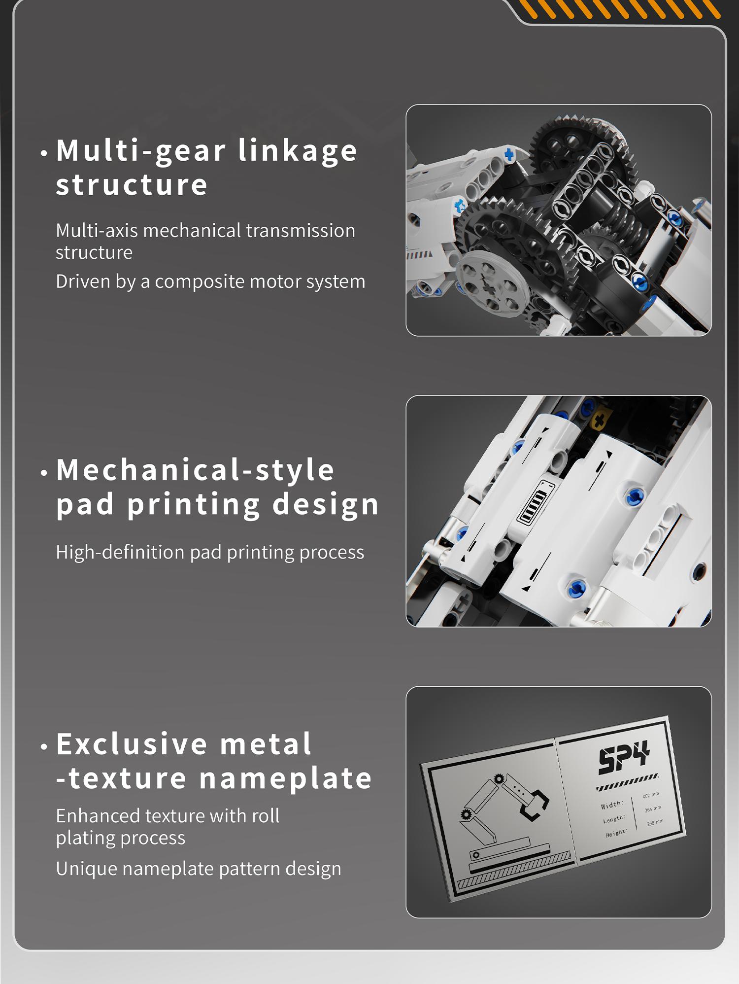 STEM Technic RC Robotic Arm Building Blocks Set 1029Pcs, 8-Channel Remote Control DIY Toy, Spring Easter Holiday Present for Children 8-14 & Adults