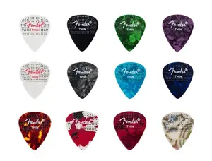 Fender Dotted Celluloid Picks, 351 Shape - 12 Pack