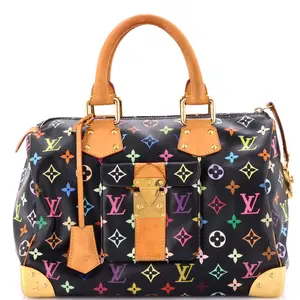 Pre-owned Louis Vuitton Canvas Coated Top Handle Bags Speedy Handbag Monogram Multicolor 30 by Rebag