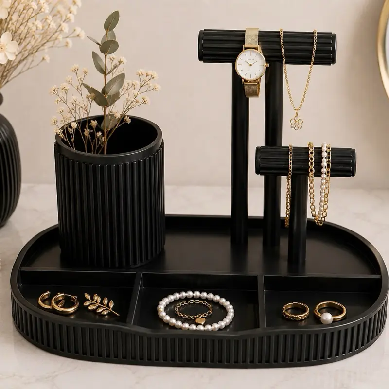 Luxury Jewelry Organizer with Necklace Holder and Watch Holder