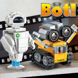 Mini Robot Model Building Kit Set, Desktop Decoration Collection Display, Holiday Birthday Gift, 2 Pieces