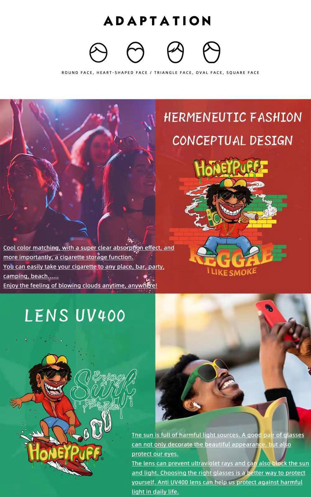 Sunglasses with hidden speaker tube storage tube, conical glasses storage sunglasses