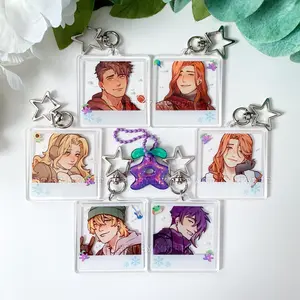 STARDEW VALLEY WINTER acrylic polaroid style keychain | romance-able bachelor/bachelorette/krobus charms