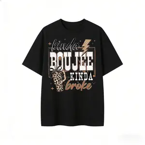 Shirt, Coquette Choco Leopard Kinda Boujee Kinda Broke T-shirt, Coquette Bow Snarky Sublimation Design, Motivation Sublimation, Antisocial Shirt Design