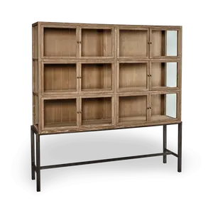 Glazier Display Cabinet with Knob for Modern Industrial Spaces