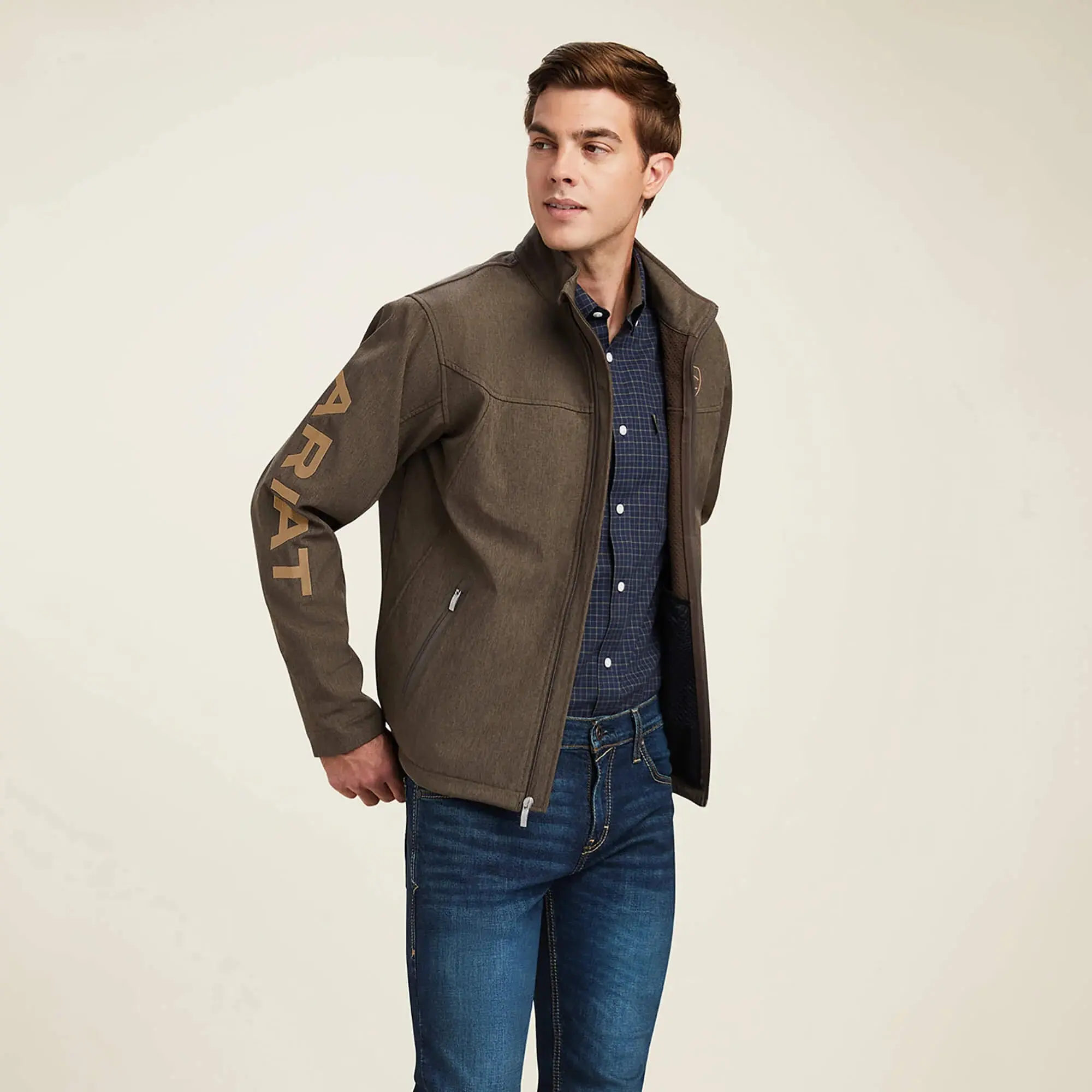 ARIAT JACKET NEW TEAM SOFTSHELL BANYAN BARK HEATHER 10041276