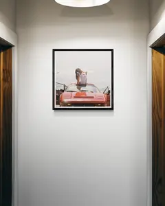 Trendy Car Girl Poster