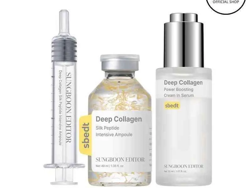 [Sungboon] Silk Collagen & Peptide Face-Lift Duo Tiktok Exclusive – Ampoule + Rejuvenate Serum with 8 types Hyaluronic Acid for wrinkles & fine lines | Gift set Firming, Moisturizing, Collagen Boosting, Anti aging Korean Home Aesthetic for all skin types