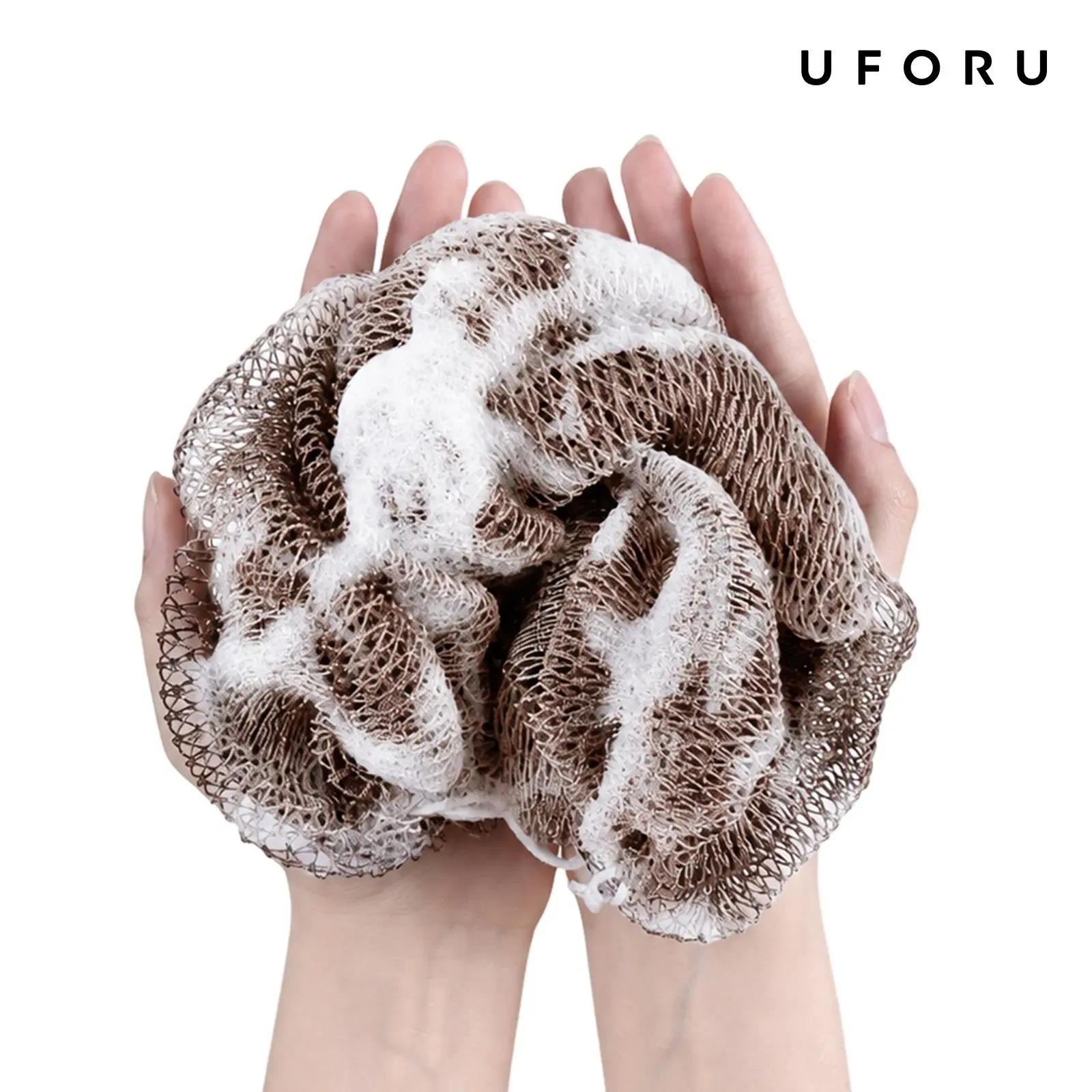 UFORU African bath scrubbing net sponge, compliant materials native to Nigeria, breathable, hygienic, quick-drying bath/scrubbing towel
