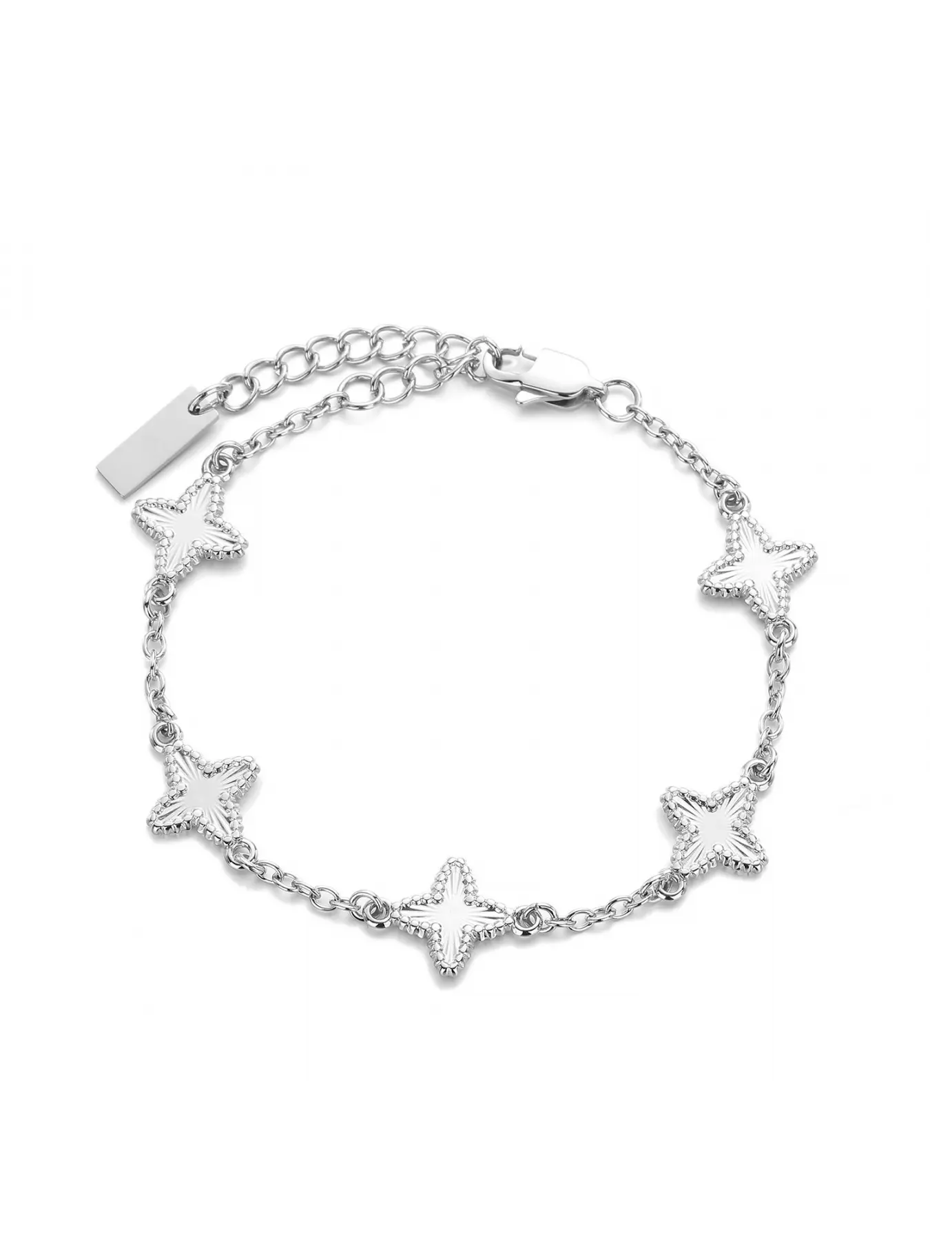Laser Pattern Star Bracelet 18+4CM