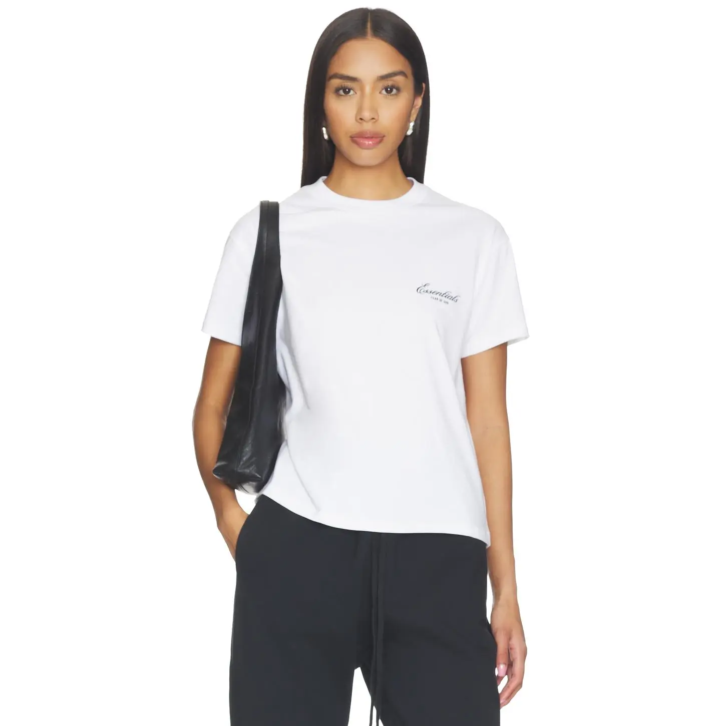 Fear of God ESSENTIALS Classic Short Sleeve Tee in Bright White Fear of God ESSENTIALS Classic Short Sleeve Tee in Bright White