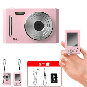 2.4-Inch Screen Digital Camera, Anti-Shake, 32GB SD Card, Music Player, Perfect Birthday Gift, Brain Games, Front Camera, New Condition,CCD