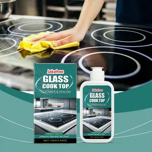 Glass Cooktop Cleaner & Polish – Non-Abrasive Ceramic Stove Degreaser, Heavy Oil & Burnt-on Stain Remover, Scratch-Free Shine for Home Kitchen Daily Use (100g) Household Household Household