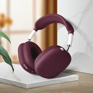 Filoto Case for AirPods Max Headphones, Ear Pad Cover, Silicone Material, Compatible with USB-C & Lightning Ports, Burgundy Color, Headphone Accessories