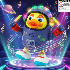 Electric Singing Dancing Duck Toy, Musical Light Up LED Lights Music, Interactive Duck Shaped Parent-Child Interaction, Perfect Birthday Gift for Kids Aged 3+