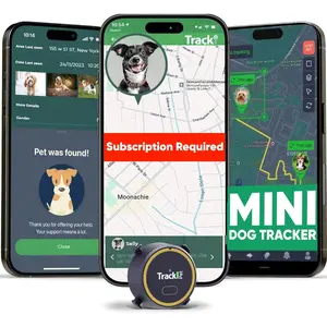 Real-Time Dog GPS Tracker & Pet Tracker, GPS Tracker for Dogs with Smart Alerts, Geo-Fence, Waterproof, Collar-Compatible, Long-Life Battery, Works with iOS & Android (Subscription Required)
