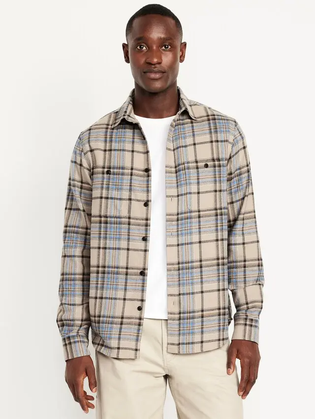 Old Navy Men's Plaid Flannel Pocket Shirt
