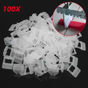 1.5mm White Tile Leveling System Clip Spacer Plastic Tiling Flooring Tools 100/200/400/800Pcs
