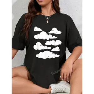 100% Cotton White Clouds T-Shirt