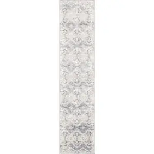 Canvello Light Grey Fabric Area Rug- 2'6" X 6'