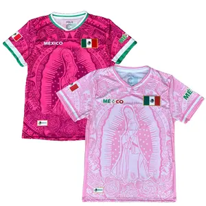 "Women's Mexico Virgen Jersey - Bubble Gum Pink 2026 | Stand Out in Streetwear, 100% Polyester, Iconic Virgen Graphic, Lightweight & Breathable "