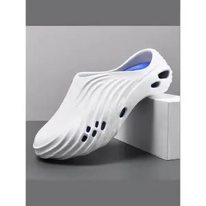 Men's Casual Plain Color Clogs, Lightweight Breathable Comfortable Slip on Shoes, Fashionable Shoes for Beach Hiking, Footwear