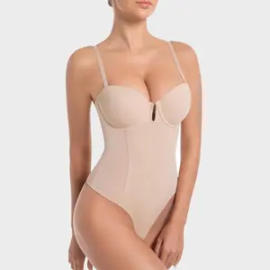 SHECURVE All-in-One Shaping Bodysuit Thong sha Shapewear Minimalist Body Shaper for Women Basic Skin Compression Faja Corset Valentine's Day faja Fit Everyday