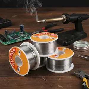 2% Flux Eco-Friendly Tin Alloy Rosin Core Solder Wire, Low Temp Fast Melt for Circuit Board Electronics Repair, High Fluidity Low Residue Precision Welding Metal Components, 50g or 100g Roll Efficient Durable Tool Material