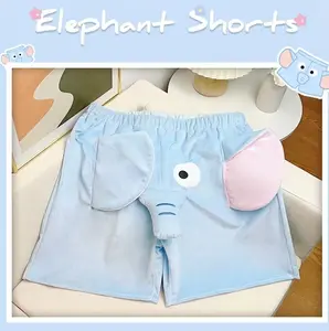 Men's Elephant Trunk Shorts,Boy Shorts Cute Animal Elephant Print Shorts