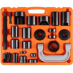 Summervibes VEVOR Ball Joint Press Kit, 25 pcsTool Kit, C-press Ball joint Remove and Install Tools, for Most 2WD and 4WD Cars, Heavy Duty Ball Joint Repair Kit for Automotive Repairing