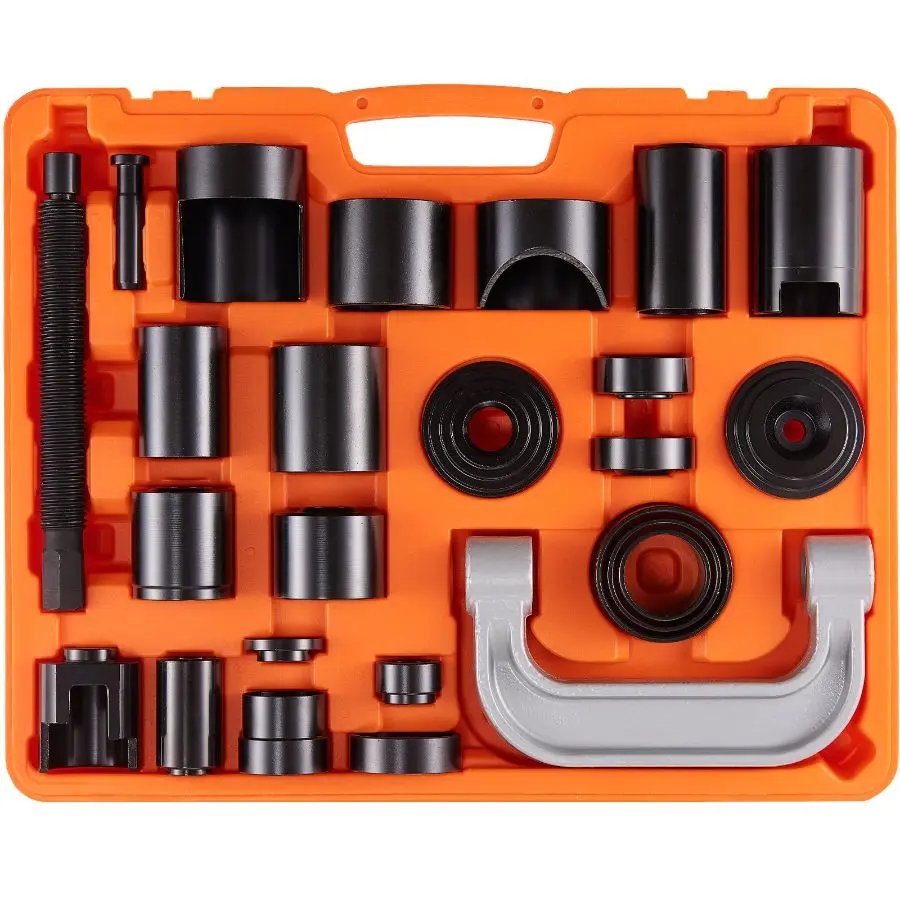 fathersdaygift VEVOR Ball Joint Press Kit, 25 pcsTool Kit, C-press Ball joint Remove and Install Tools, for Most 2WD and 4WD Cars, Heavy Duty Ball Joint Repair Kit for Automotive Repairing