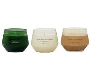 Yankee Candle Studio Candles with Essential Oils, Aromatic Woods Variety Pack, Balsam & Cedar, White Spruce & Grapefruit, Amber & Sandalwood, 10 Ounce (Pack of 3)