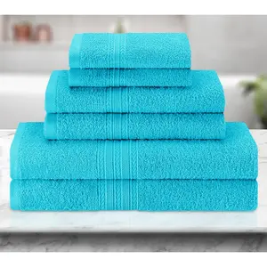 Superior Cotton 6-Piece Solid Absorbent Towel S et
