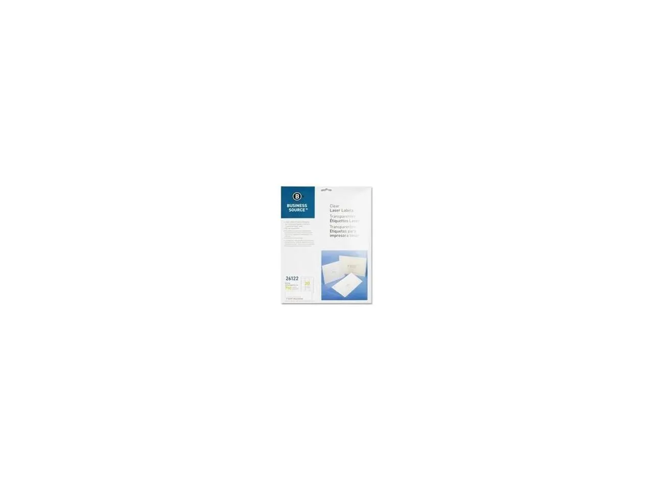 Business Source Mailing Labels Laser 1"x2-3/4" 1500/PK Clear 26123 Business Source Mailing Labels Laser 1"x2-3/4" 1500/PK Clear 26123