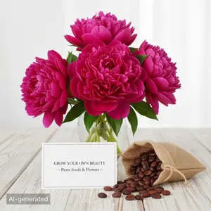 Premium Peony Flower Seeds - Paeonia Lactiflora Heirloom Seeds for Planting, Non-GMO Perennial Blooms with High Germination Rate, Perfect for Home Garden, Flower Beds, Cut Flowers & Cottagecore Landscaping | TikTok Made Me Buy It