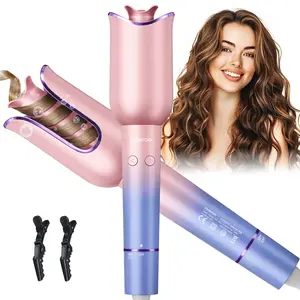 Automatic Curling Iron - 1" Rotating Barrel & 3 Heat Settings. Anti-Tangle & Beginner-Friendly for Salon-Quality Hair!