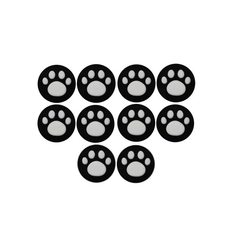 10pcs Cute Cat Paw Thumb Grip Caps for Switch Oled Lite Console, Soft Joystick Protectors, Thumbstick, Non-Slip Comfortable Design for Game Console Accessories, Soft Protection, Thumbstick Grips