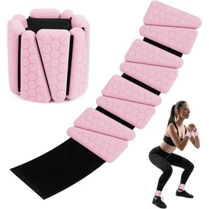 Wrist Weights, 2Pack Adjustable Silicone Weighted Bangles for Women and Men, Wearable Wrist Ankle Weights Suitable for Yoga, Walking and Gym, Arm & Leg Workout, 2lb