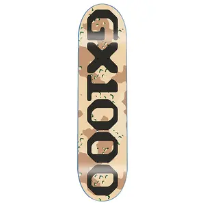 GX1000 Skateboards OG Logo Camo Black Deck 8.25