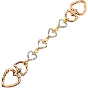 Purse Strap Extender for Handbag Bag, Chain Strap Replacement Extension - Four Leaf Clover Good Luck Charm White