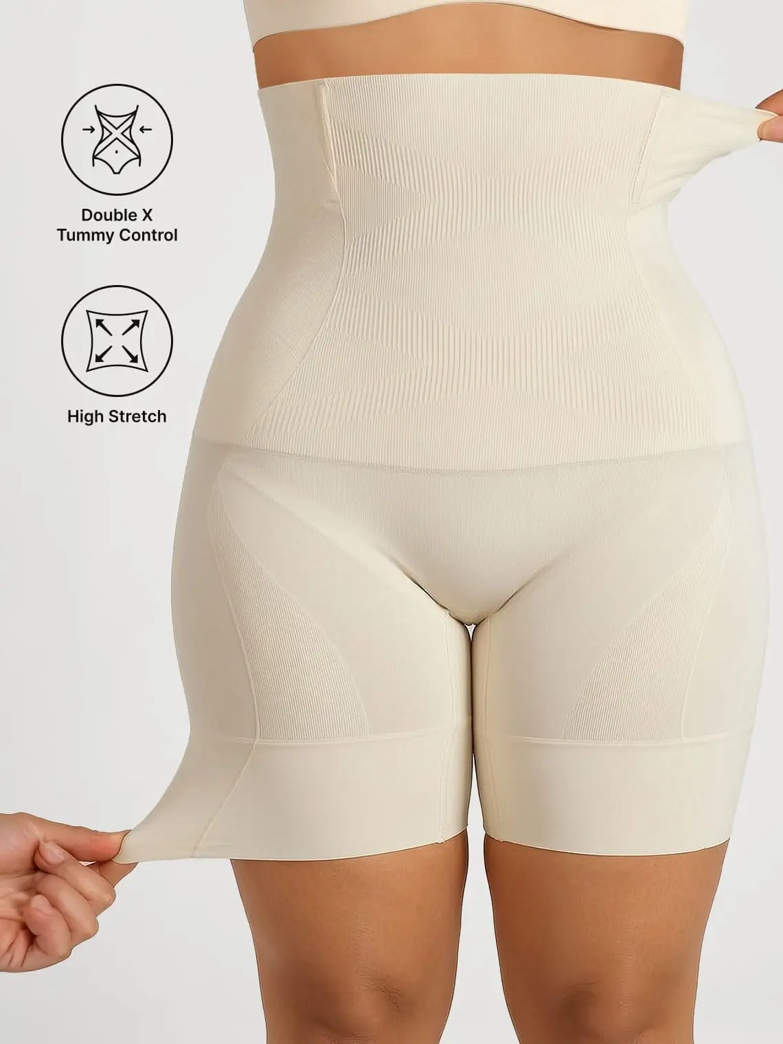 Azazie Women's Seamless Tummy Control and Thigh Slimming Shapewear Shorts, High-Waisted Body Shaper
