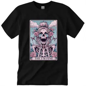 The I'm Fine Tarot Card T-shirt-funny shirts